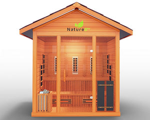 Medical Saunas Nature 8Plus 6-Person Full Spectrum Infrared Doctor Designed Outdoor Steam Sauna - West Coast Saunas - ms-nature-8