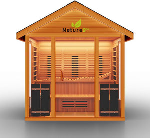 Medical Saunas Nature 9Plus 6-Person Full Spectrum Infrared Doctor Designed Outdoor Steam Sauna - West Coast Saunas - ms-nature-9