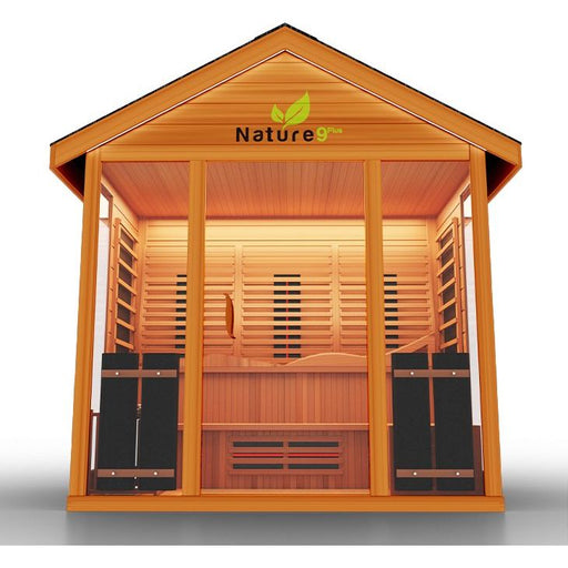 Medical Saunas Nature 9Plus 6-Person Full Spectrum Infrared Doctor Designed Outdoor Steam Sauna - West Coast Saunas - ms-nature-9