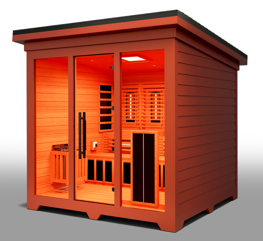 Medical Saunas Nature X 6 - Person Full Spectrum Infrared Doctor Designed Outdoor Steam Sauna - West Coast Saunas - ms - nature - 9