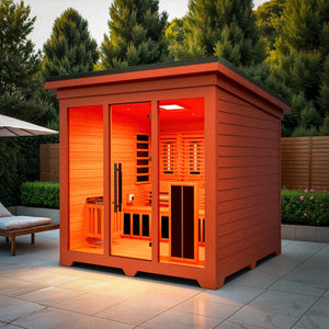 Medical Saunas Nature X 6 - Person Full Spectrum Infrared Doctor Designed Outdoor Steam Sauna - West Coast Saunas - ms - nature - 9