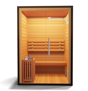 Medical Saunas Traditional 6 3-Person Indoor Sauna - West Coast Saunas - ms-traditional-6