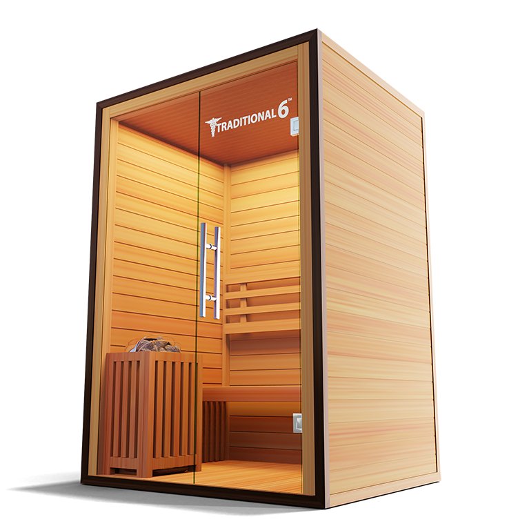 Medical Saunas Traditional 6 3-Person Indoor Sauna - West Coast Saunas - ms-traditional-6