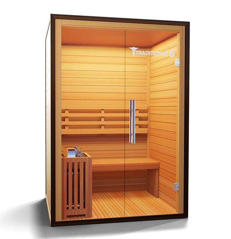 Medical Saunas Traditional 6 3-Person Indoor Sauna - West Coast Saunas - ms-traditional-6