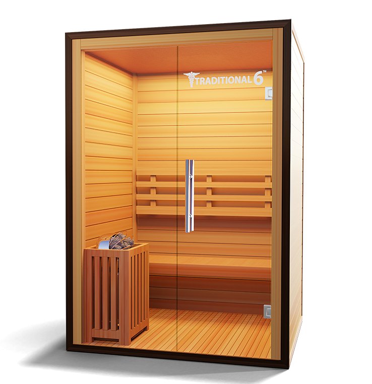 Medical Saunas Traditional 6 3-Person Indoor Sauna - West Coast Saunas - ms-traditional-6