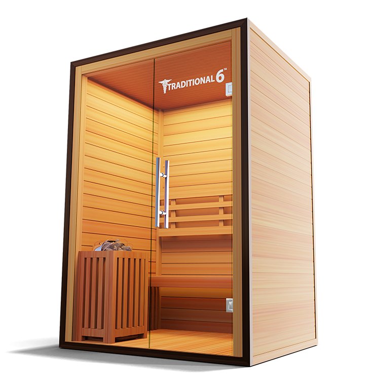 Medical Saunas Traditional 6 3-Person Indoor Sauna - West Coast Saunas - ms-traditional-6