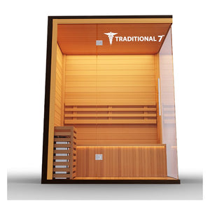 Medical Saunas Traditional 7 4-Person Indoor Sauna - West Coast Saunas - ms-traditional-7