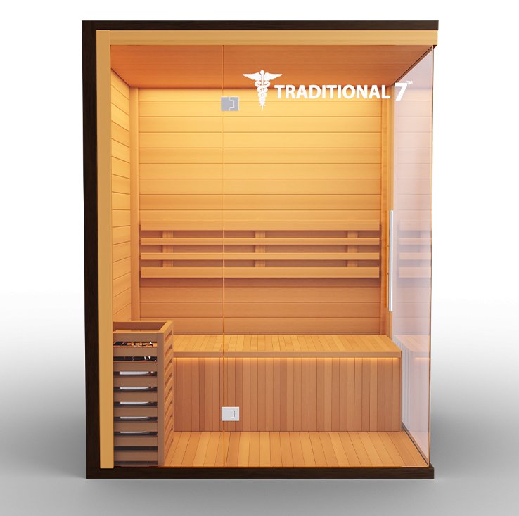 Medical Saunas Traditional 7 4-Person Indoor Sauna - West Coast Saunas - ms-traditional-7