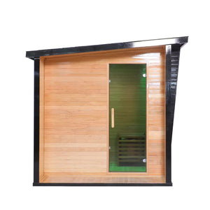 Modern Shed Style 2 to 3 Person Outdoor Traditional Steam Sauna - West Coast Saunas - RS-SHED-2