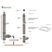 Narvi Kuru 14 Wood Burning Heater With Stones and Thru - Wall Chimney Bundle - West Coast Saunas - LCBUNKURUTW