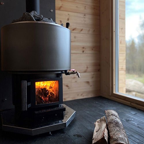 Narvi Luosto VS Wood-Burning Sauna Stove, Watertank, 16kW - West Coast Saunas - 2145 / 163442