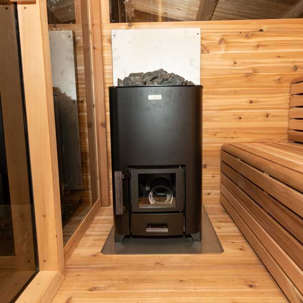 Narvi NC 16 Black Wood Burning Heater - West Coast Saunas - NARNC16