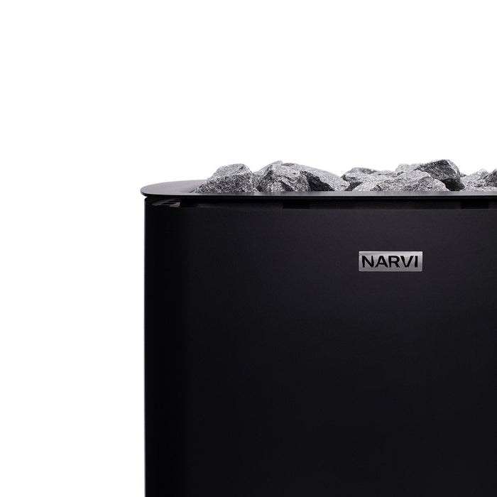 Narvi NC 16 Black Wood Burning Heater - West Coast Saunas - NARNC16