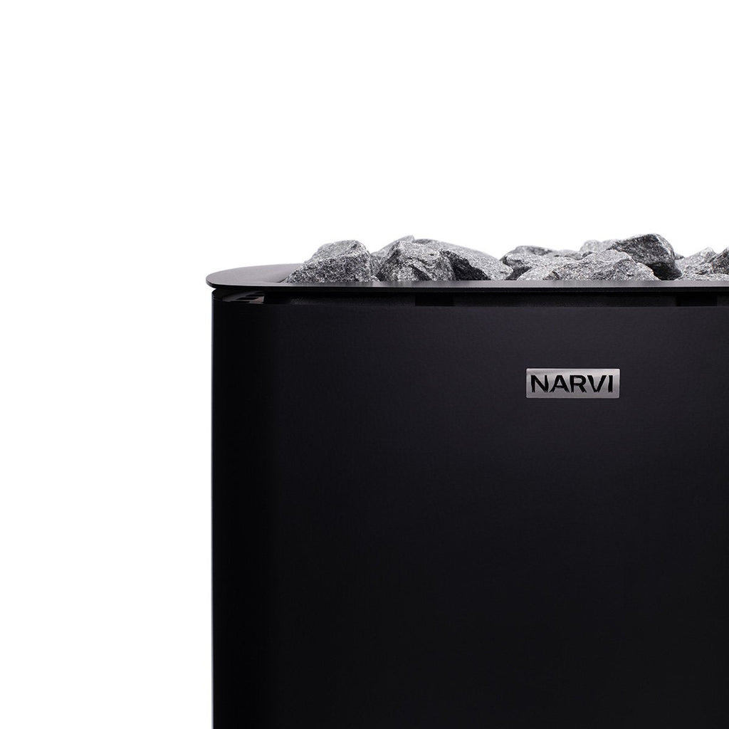 Narvi NC 24 Black Wood Burning Heater - West Coast Saunas - NARNC24