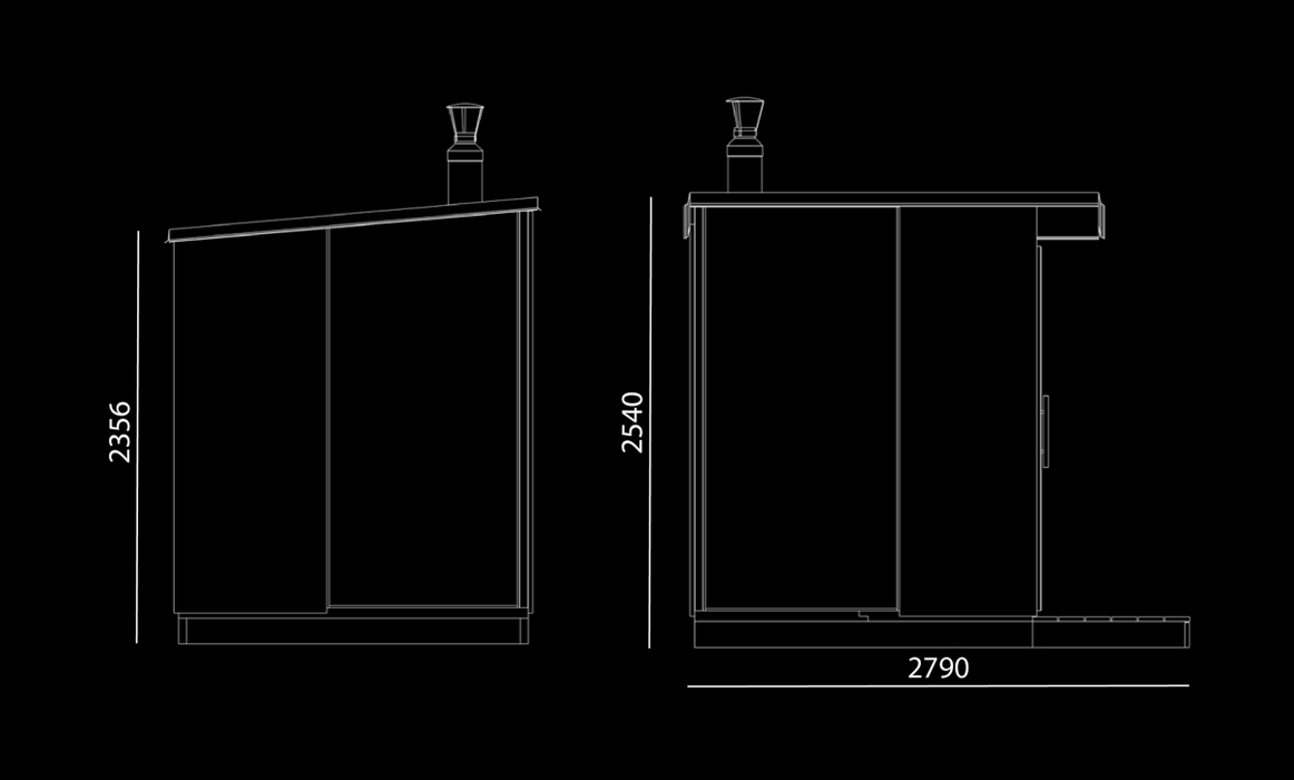 Norkke S4 3 - 4 Person Outdoor Traditional Sauna - West Coast Saunas - NORKKES4 - A