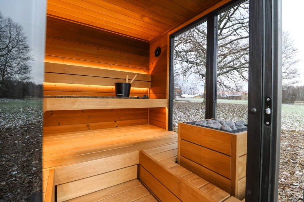 PRIMO Corner 4 Person Outdoor Sauna - West Coast Saunas - SSPRIMO1S
