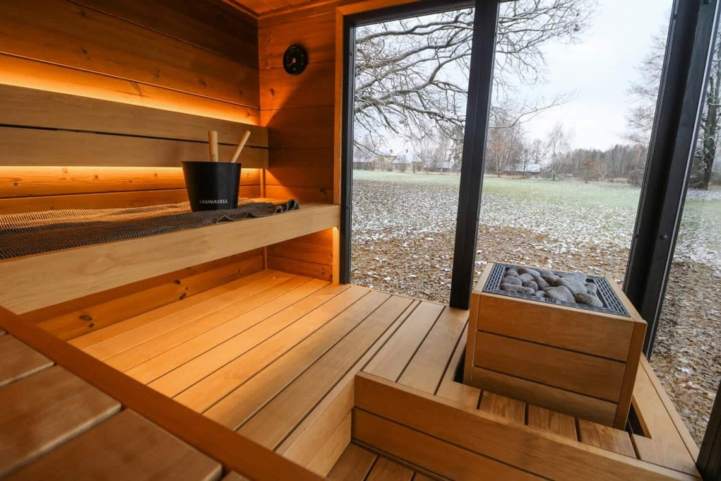 PRIMO Corner 4 Person Outdoor Sauna - West Coast Saunas - SSPRIMO1S