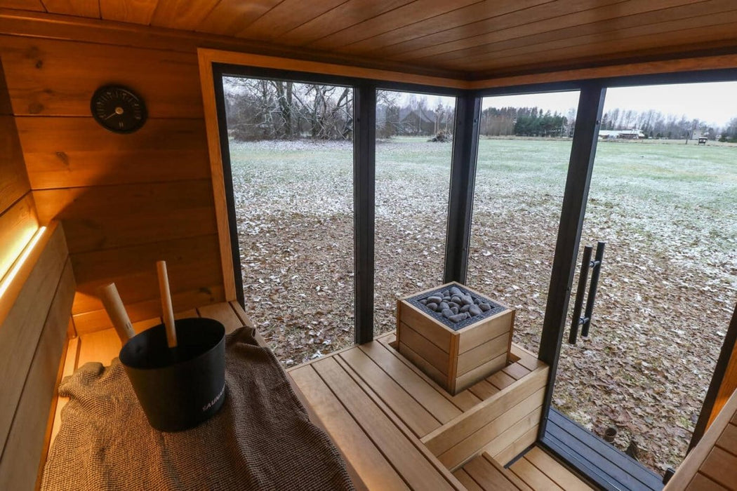 PRIMO Corner 4 Person Outdoor Sauna - West Coast Saunas - SSPRIMO1S