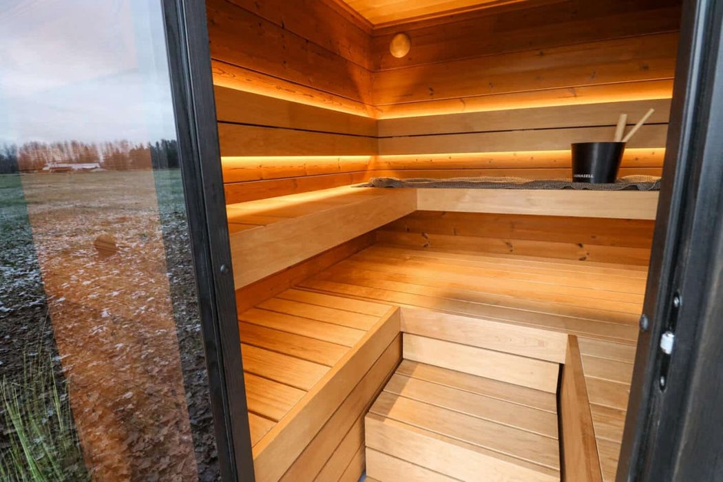 PRIMO Corner 4 Person Outdoor Sauna - West Coast Saunas - SSPRIMO1S