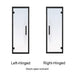 Prosaunas Clear Glass Sauna Door 24x73 Prehung Clear Glass Sauna Door, Black Alder Frame - West Coast Saunas - 128154R