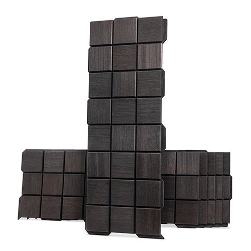 PROSAUNAS Cubist Black Sauna Wall Panels, Square Pattern, Black Abachi - West Coast Saunas - 4745010406515