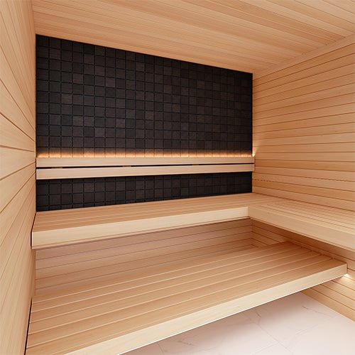 PROSAUNAS Cubist Black Sauna Wall Panels, Square Pattern, Black Abachi - West Coast Saunas - 4745010406515