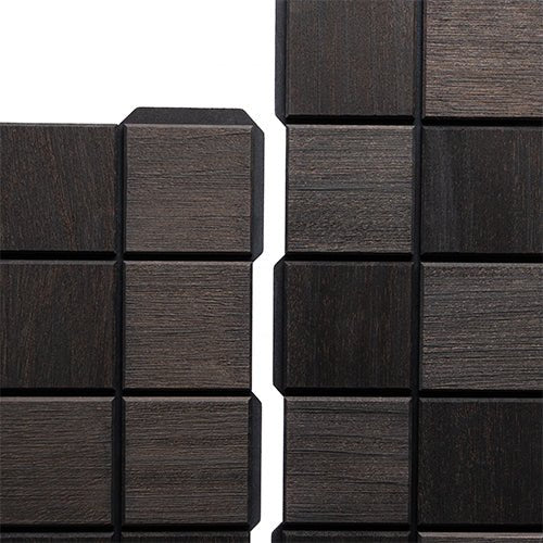 PROSAUNAS Cubist Black Sauna Wall Panels, Square Pattern, Black Abachi - West Coast Saunas - 4745010406515