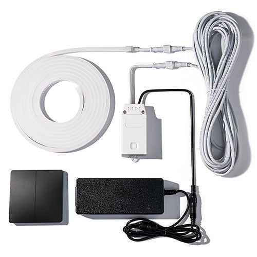 PROSAUNAS Dual-Zone Linear White LED Neon Light Kit Flexible, Dimmable, Waterproof, Wireless Controlled, WiFi, and Adjustable Length - West Coast Saunas - 130462