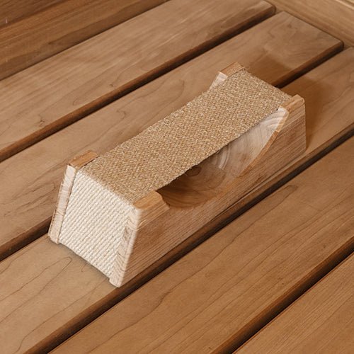 PROSAUNAS Ergo - Headrest Wood Sauna Headrest w/Cloth Neck Support - West Coast Saunas - 127680