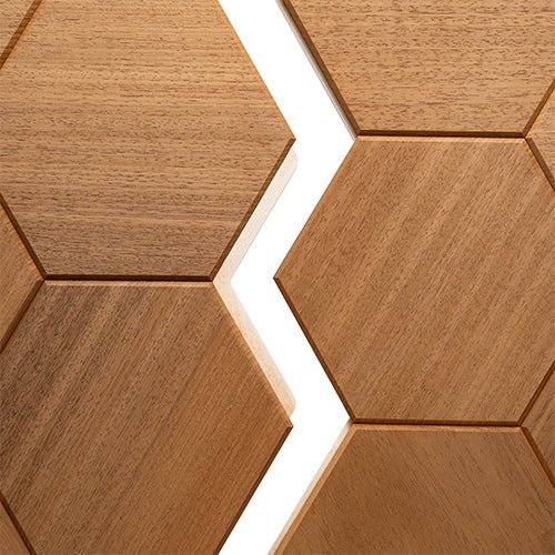 PROSAUNAS Hive Thermo Sauna Wall Panels, Hexagon Pattern, Thermo-Abachi - West Coast Saunas - 4745010406225