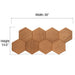 PROSAUNAS Hive Thermo Sauna Wall Panels, Hexagon Pattern, Thermo-Abachi - West Coast Saunas - 4745010406225
