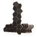 PROSAUNAS Modern Black Sauna Wall Panels, Irregular Hexagon Pattern, Black Thermo-Abachi - West Coast Saunas - 4745010406348