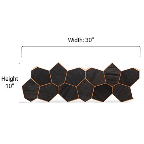 PROSAUNAS Modern Black Sauna Wall Panels, Irregular Hexagon Pattern, Black Thermo-Abachi - West Coast Saunas - 4745010406348