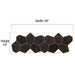 PROSAUNAS Modern Black Sauna Wall Panels, Irregular Hexagon Pattern, Black Thermo-Abachi - West Coast Saunas - 4745010406348