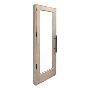 PROSAUNAS Prehung Solid Wood Sauna Door with Insulated Glass Douglas Fir Sauna Door, Hemlock Jamb, Dual - Pane Insulated Glass, 25.5" x 81.5" - West Coast Saunas - 129226