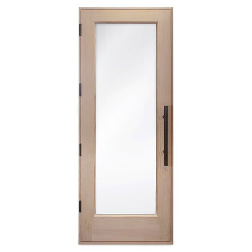 PROSAUNAS Prehung Solid Wood Sauna Door with Insulated Glass Douglas Fir Sauna Door, Hemlock Jamb, Dual - Pane Insulated Glass, 31.5" x 81.5" - West Coast Saunas - 129227