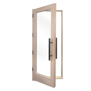 PROSAUNAS Prehung Solid Wood Sauna Door with Insulated Glass Douglas Fir Sauna Door, Hemlock Jamb, Dual - Pane Insulated Glass, 31.5" x 81.5" - West Coast Saunas - 129227