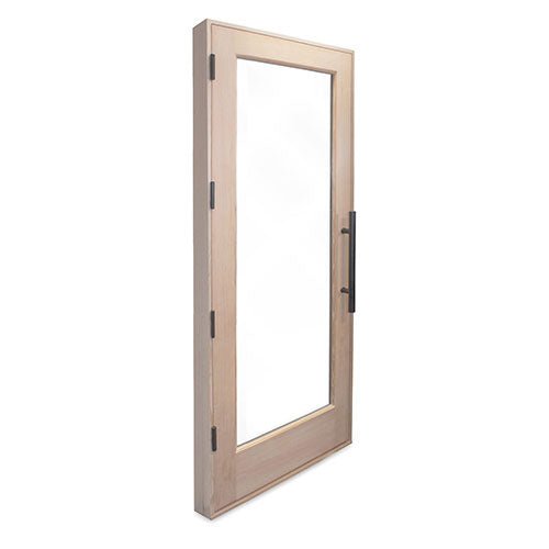 PROSAUNAS Prehung Solid Wood Sauna Door with Insulated Glass Douglas Fir Sauna Door, Hemlock Jamb, Dual - Pane Insulated Glass, 31.5" x 81.5" - West Coast Saunas - 129227