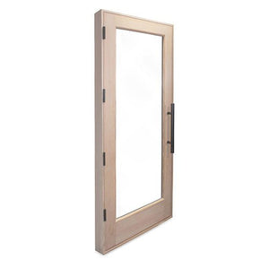 PROSAUNAS Prehung Solid Wood Sauna Door with Insulated Glass Douglas Fir Sauna Door, Hemlock Jamb, Dual - Pane Insulated Glass, 31.5" x 81.5" - West Coast Saunas - 129227