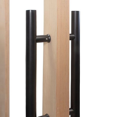 PROSAUNAS Prehung Solid Wood Sauna Door with Insulated Glass Douglas Fir Sauna Door, Hemlock Jamb, Dual - Pane Insulated Glass, 31.5" x 81.5" - West Coast Saunas - 129227