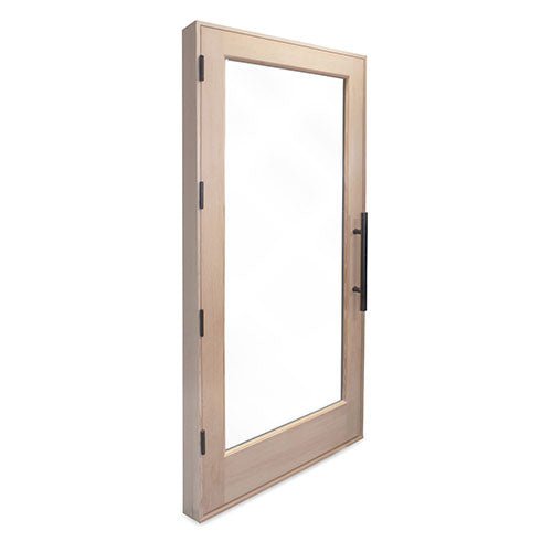 PROSAUNAS Prehung Solid Wood Sauna Door with Insulated Glass Douglas Fir Sauna Door, Hemlock Jamb, Dual - Pane Insulated Glass, 37.5" x 81.5" - West Coast Saunas - 129228