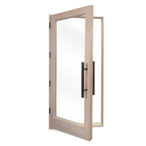 PROSAUNAS Prehung Solid Wood Sauna Door with Insulated Glass Douglas Fir Sauna Door, Hemlock Jamb, Dual - Pane Insulated Glass, 37.5" x 81.5" - West Coast Saunas - 129228