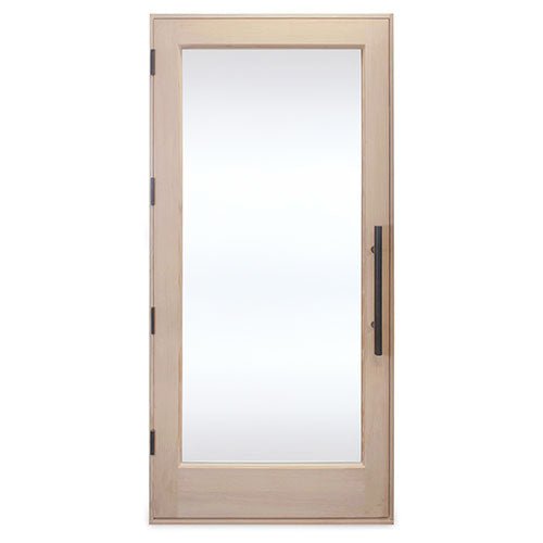 PROSAUNAS Prehung Solid Wood Sauna Door with Insulated Glass Douglas Fir Sauna Door, Hemlock Jamb, Dual - Pane Insulated Glass, 37.5" x 81.5" - West Coast Saunas - 129228