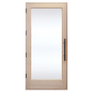 PROSAUNAS Prehung Solid Wood Sauna Door with Insulated Glass Douglas Fir Sauna Door, Hemlock Jamb, Dual - Pane Insulated Glass, 37.5" x 81.5" - West Coast Saunas - 129228