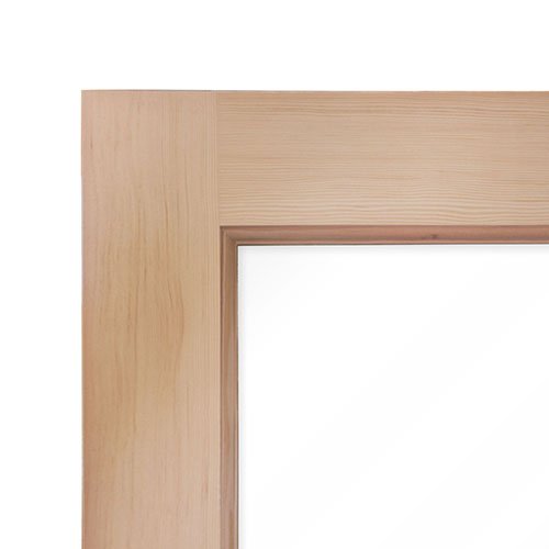 PROSAUNAS Prehung Solid Wood Sauna Door with Insulated Glass Douglas Fir Sauna Door, Hemlock Jamb, Dual - Pane Insulated Glass, 37.5" x 81.5" - West Coast Saunas - 129228