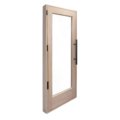 PROSAUNAS Solid Wood Sauna Door with Insulated Glass, 24" x 70" Douglas Fir Sauna Door, Hemlock Jamb, Dual - Pane Insulated Glass - West Coast Saunas - 129987