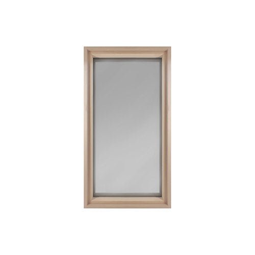 PROSAUNAS Standard Framed Dual Pane Glass Sauna Window Hemlock 17 - 5/8" x 31" Tempered Dual Pane Tinted Glass Sauna Window with Hemlock Jamb - West Coast Saunas - 129282