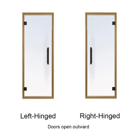 Prosaunas Tinted Glass Sauna Door 24x73 Prehung Tinted Glass Sauna Door, Aspen Frame - West Coast Saunas - 128155R