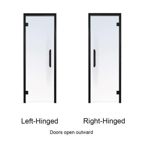 Prosaunas Tinted Glass Sauna Door 24x81 Prehung Tinted Glass Sauna Door, Black Alder - West Coast Saunas - 128165R