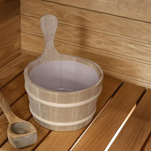 PROSAUNAS Wood Sauna Bucket Lined Wood Sauna Bucket, 4 - Liter - West Coast Saunas - 127677